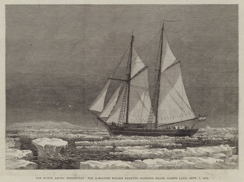 Nizozemská arktická expedice, škuner Willem Barents Sighting Země Franze Josepha, 7. září 1879 od Walter William May