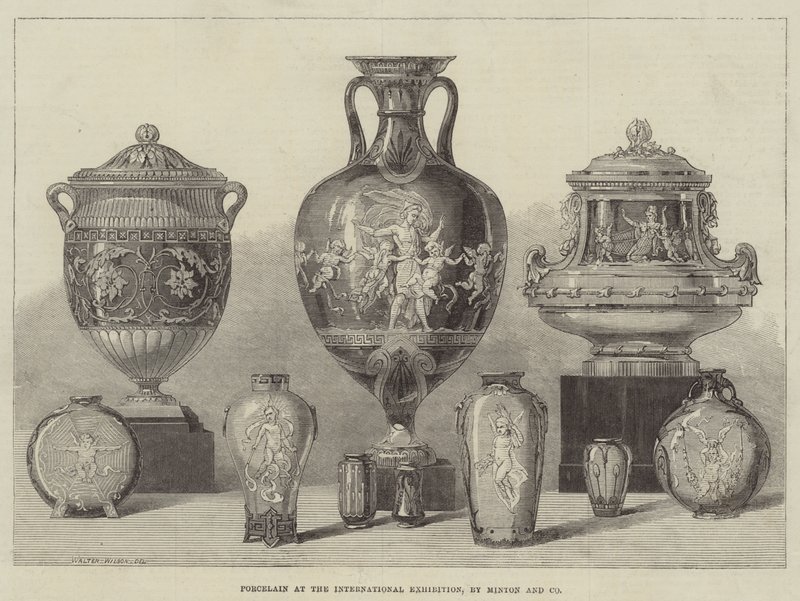 Porcelán na mezinárodní výstavě od Minton and Company od Thomas Walter Wilson