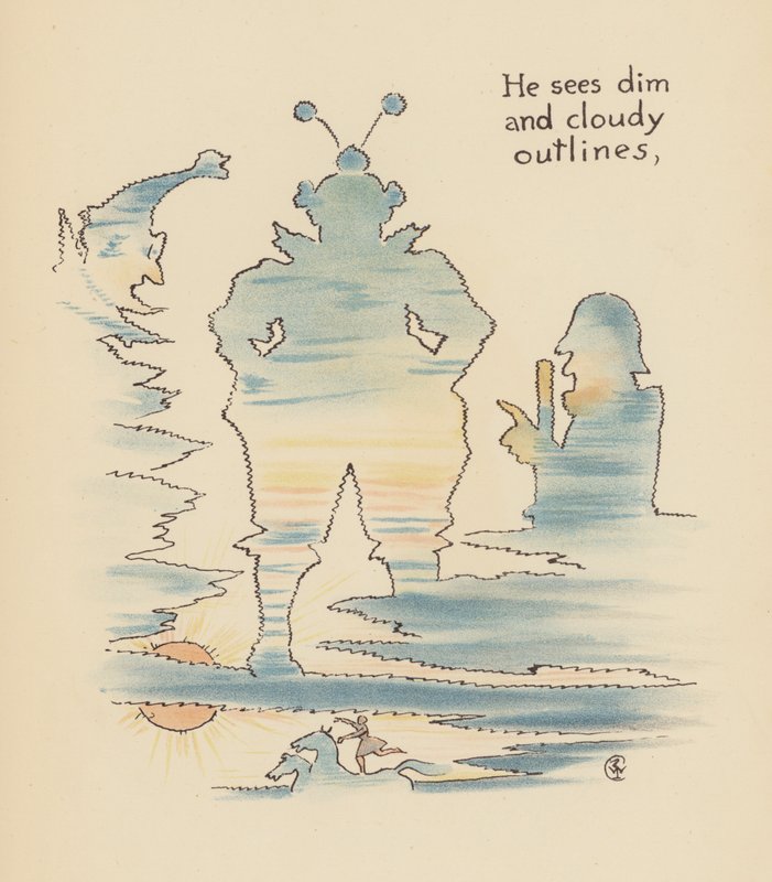 Ilustrace k filmu Legendy pro Lionela od Waltera Cranea (barevná litografie) od Walter (after) Crane
