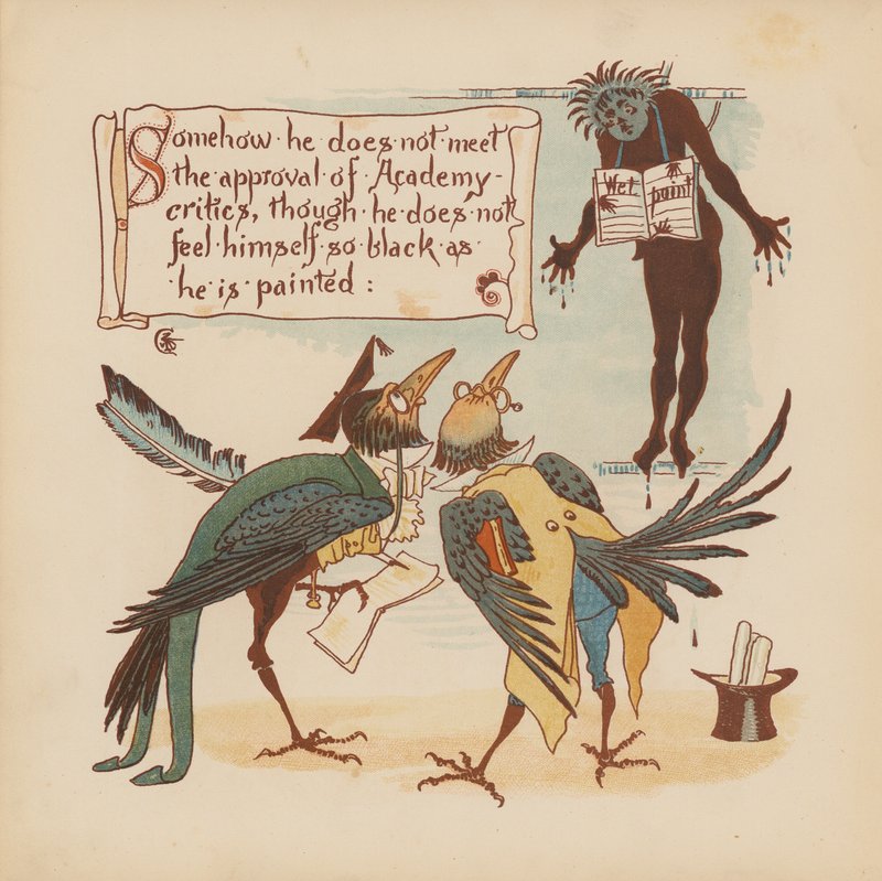 Ilustrace pro Pothooks and Perseverance od Waltera Cranea (barevná litografie) od Walter (after) Crane