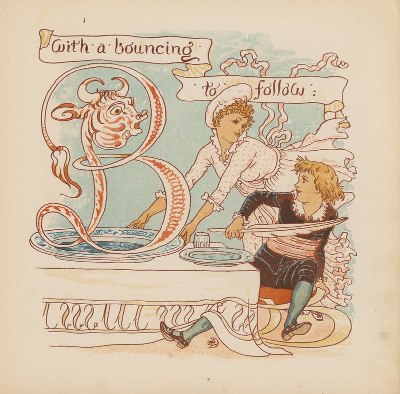 Ilustrace pro Pothooks and Perseverance od Waltera Cranea (barevná litografie) od Walter (after) Crane