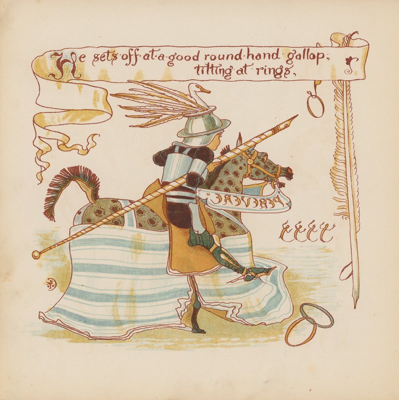 Ilustrace pro Pothooks and Perseverance od Waltera Cranea (barevná litografie) od Walter (after) Crane