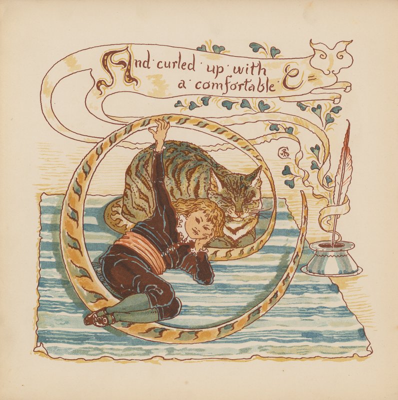 Ilustrace pro Pothooks and Perseverance od Waltera Cranea (barevná litografie) od Walter (after) Crane