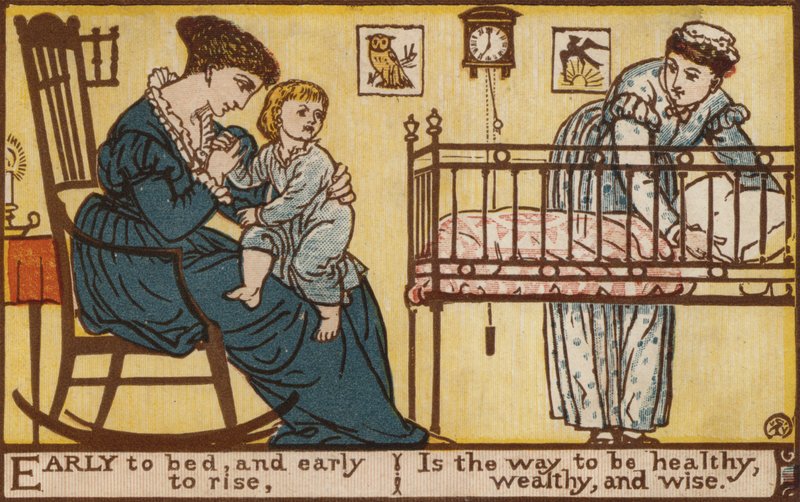 Brzy do postele a brzy do vstávání (barevné lito) od Walter Crane