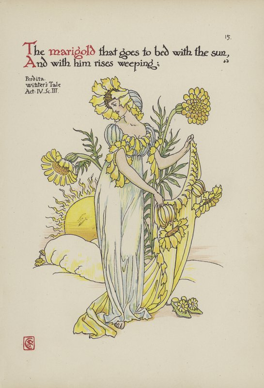 Květiny ze Shakespearovy zahrady od Walter Crane
