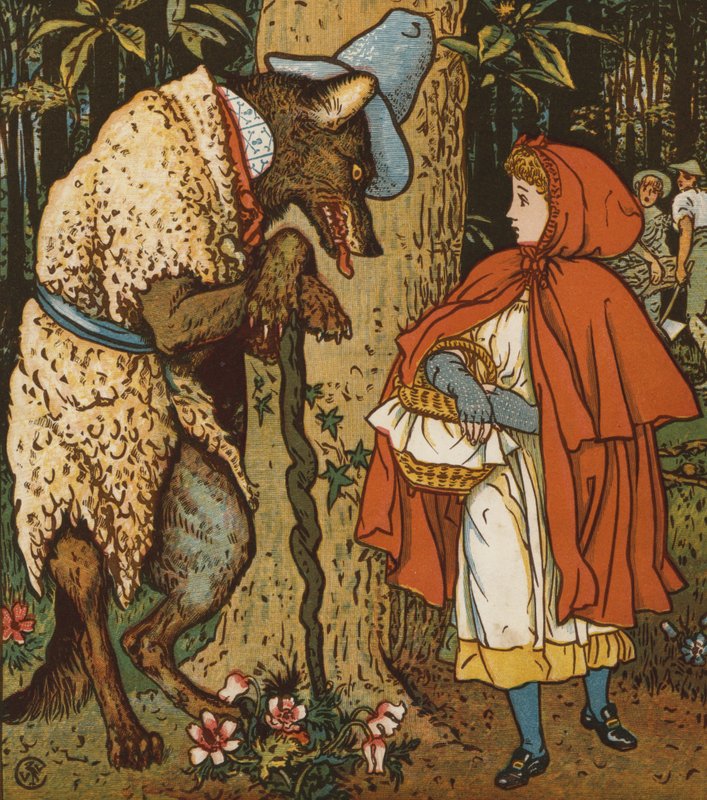 Červená karkulka (barva lito) od Walter Crane