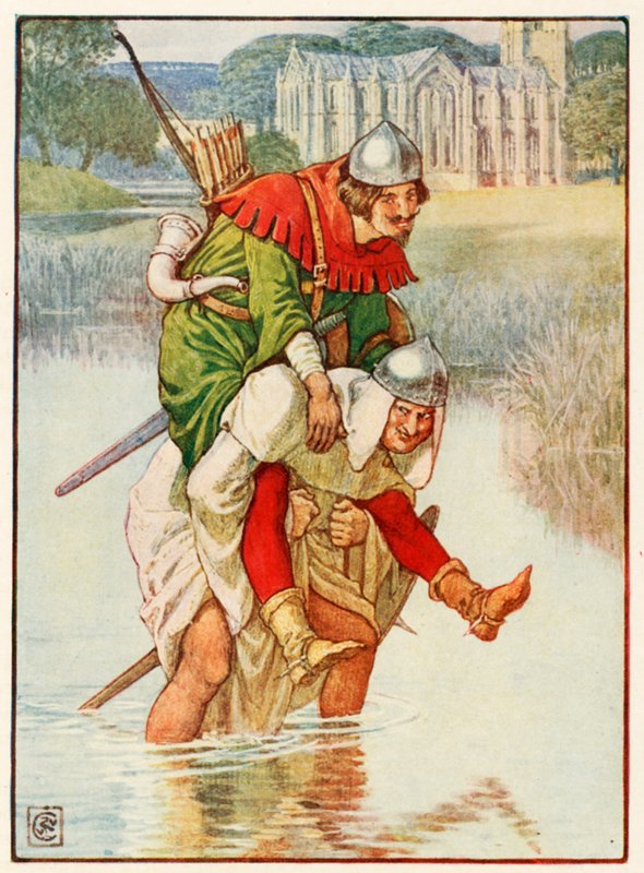 Robin Hood a otec Tuck od Walter Crane