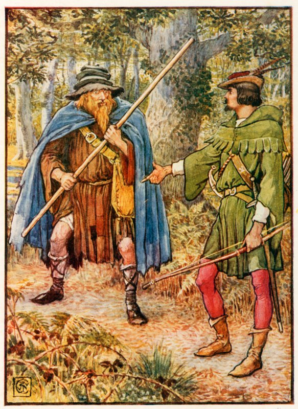 Robin Hood a žebrák-špion od Walter Crane