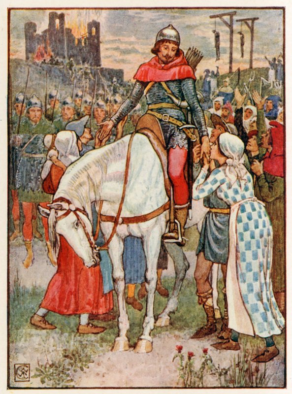 Robinu Hoodovi děkují rolníci od Walter Crane