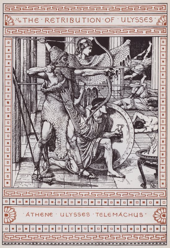 Odysseova odplata (rytina) od Walter Crane