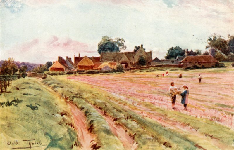 Somerset Homestead, Near Limpley Stoke (barevné lito) od Walter Frederick Roofe Tyndale