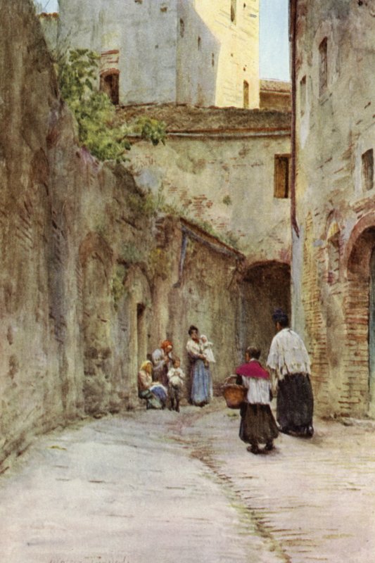 Požehnání domů, Italská riviéra (barevné lito) od Walter Frederick Roofe Tyndale