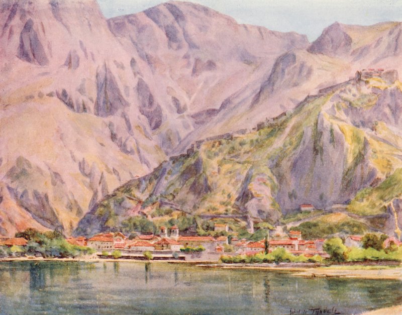 Cattaro (barevná litografie) od Walter Frederick Roofe Tyndale