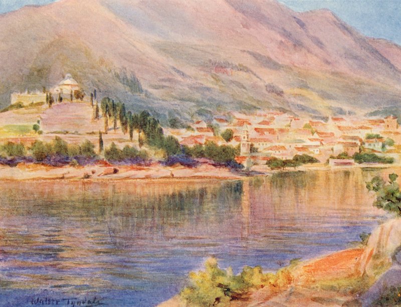 Cavtat, Stará Ragusa (barevná litografie) od Walter Frederick Roofe Tyndale