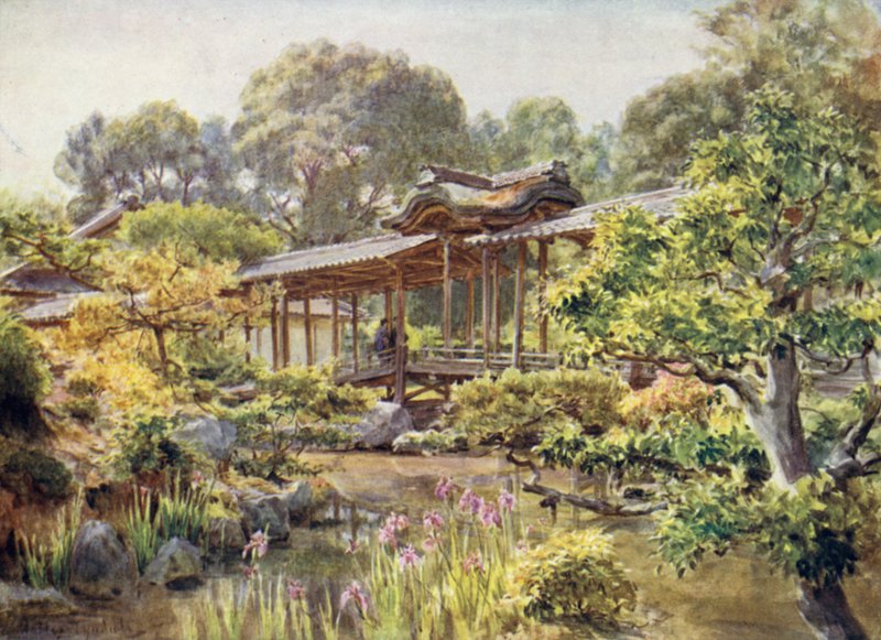 Zahrada buddhistického chrámu Nanjenji, Kjóto od Walter Frederick Roofe Tyndale