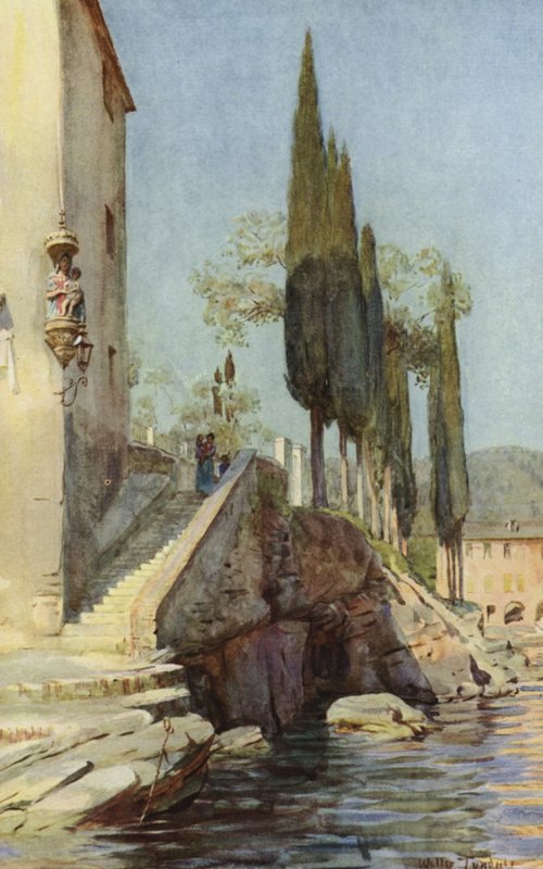 S Michele, Rapallo, Itálie (barva lito) od Walter Frederick Roofe Tyndale