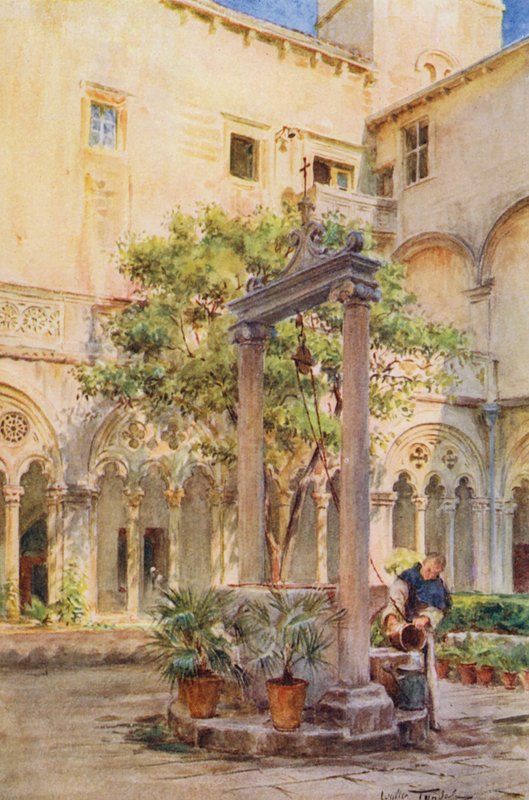 Klášter San Domenico, Ragusa (barevná litografie) od Walter Frederick Roofe Tyndale