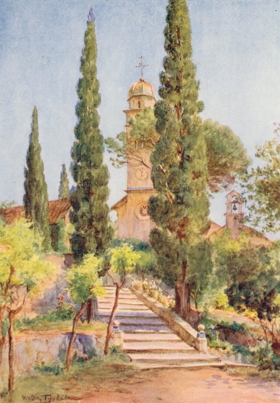 Klášter v Savině (barevná litografie) od Walter Frederick Roofe Tyndale