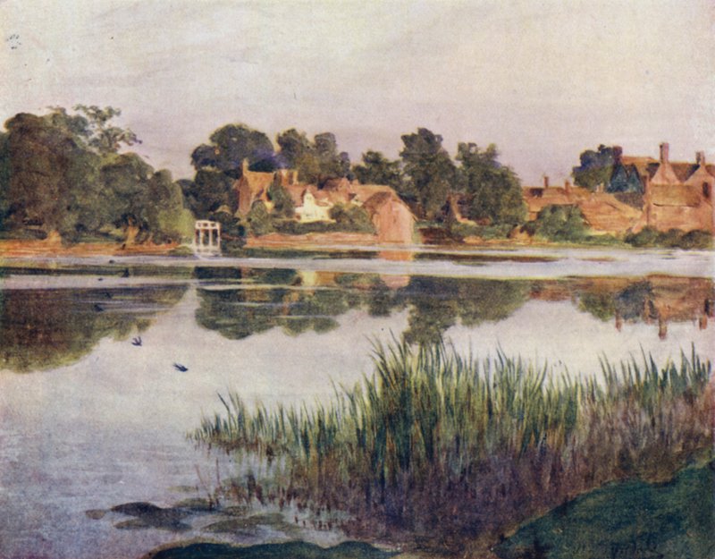 Nový les: Beaulieu Mill (barevné lito) od Walter Frederick Roofe Tyndale