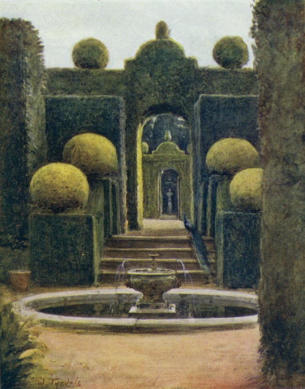 The New Forest: In Brokenhurst Park Garden (barva lito) od Walter Frederick Roofe Tyndale