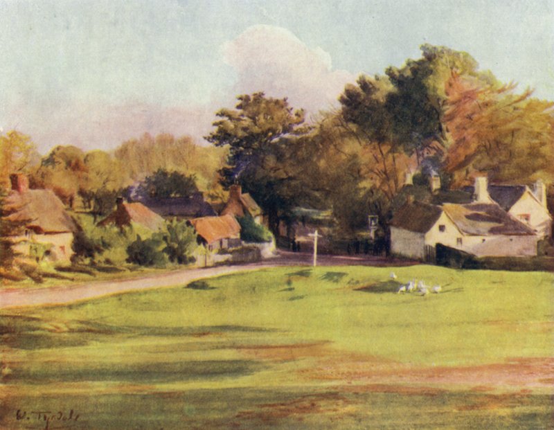 The New Forest: Swan Green, Lyndhurst (barva lito) od Walter Frederick Roofe Tyndale