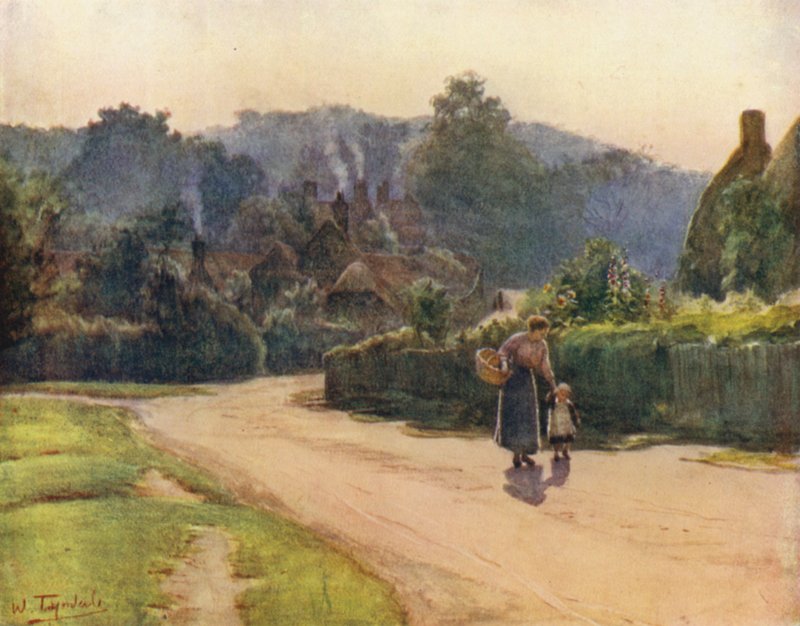 The New Forest: The Village of Emery Down (barevné lito) od Walter Frederick Roofe Tyndale