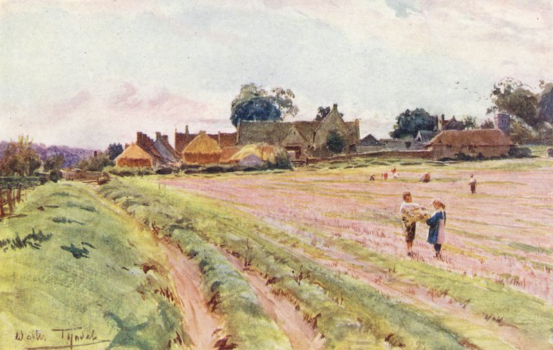 Wessex: Usedlost ve Wessexu (barevná litografie) od Walter Frederick Roofe Tyndale