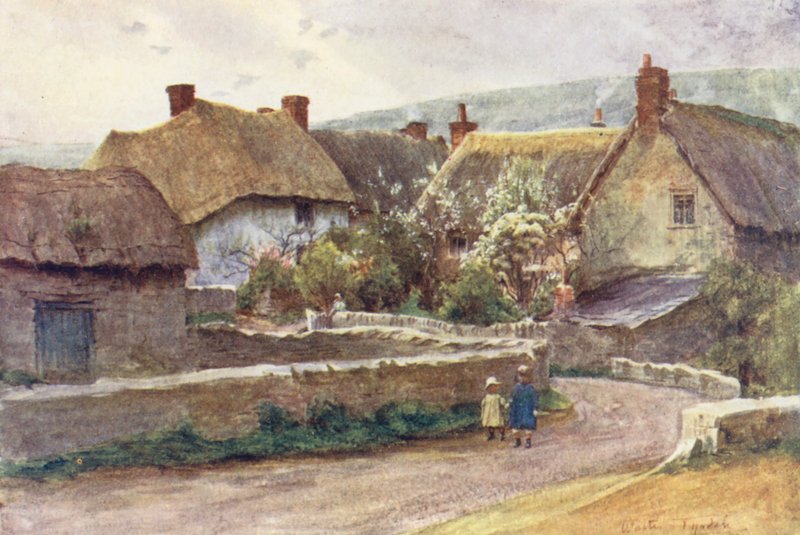Wessex: Vesnice Wessex (barevná litografie) od Walter Frederick Roofe Tyndale