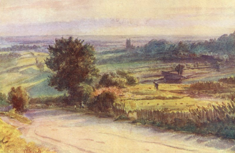 Wessex: Blackmore Vale od Shaftesbury (barevná litografie) od Walter Frederick Roofe Tyndale