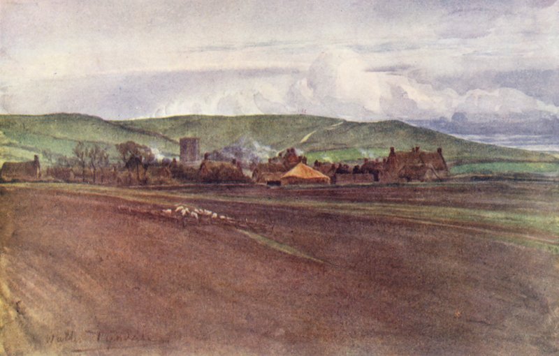 Wessex: Burton Bradstock, Dorset (barevná litografie) od Walter Frederick Roofe Tyndale