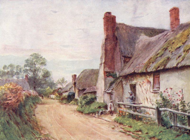 Wessex: Chata v Incletonu, nedaleko Dorchesteru (barevná litografie) od Walter Frederick Roofe Tyndale