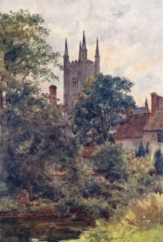 Wessex: Z děkanského sadu, Mere, Wilts (barevná litografie) od Walter Frederick Roofe Tyndale