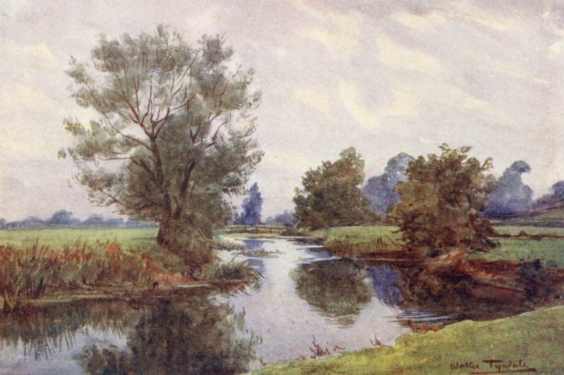 Wessex: Na řece Stour (barevná litografie) od Walter Frederick Roofe Tyndale