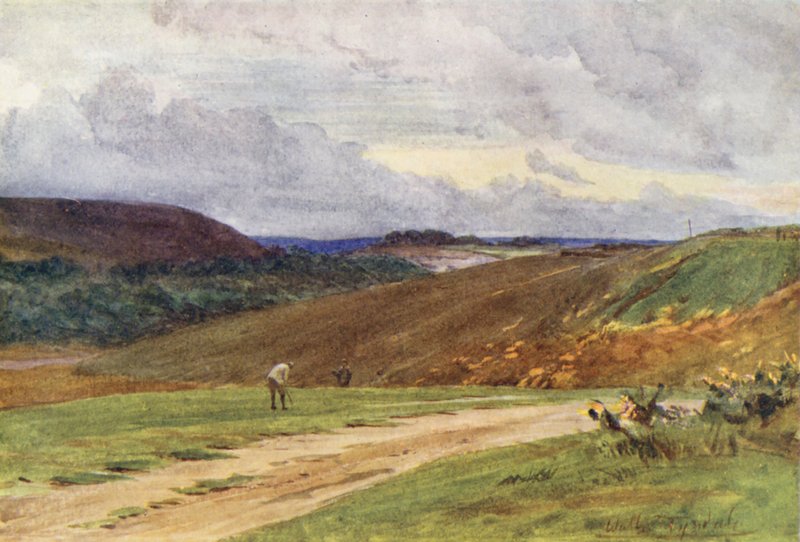 Wessex: Broadstone Golf Links, poblíž Poole (barevná litografie) od Walter Frederick Roofe Tyndale