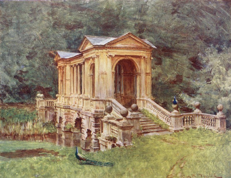 Wessex: Most v Prior Parku, Bath (barevná litografie) od Walter Frederick Roofe Tyndale