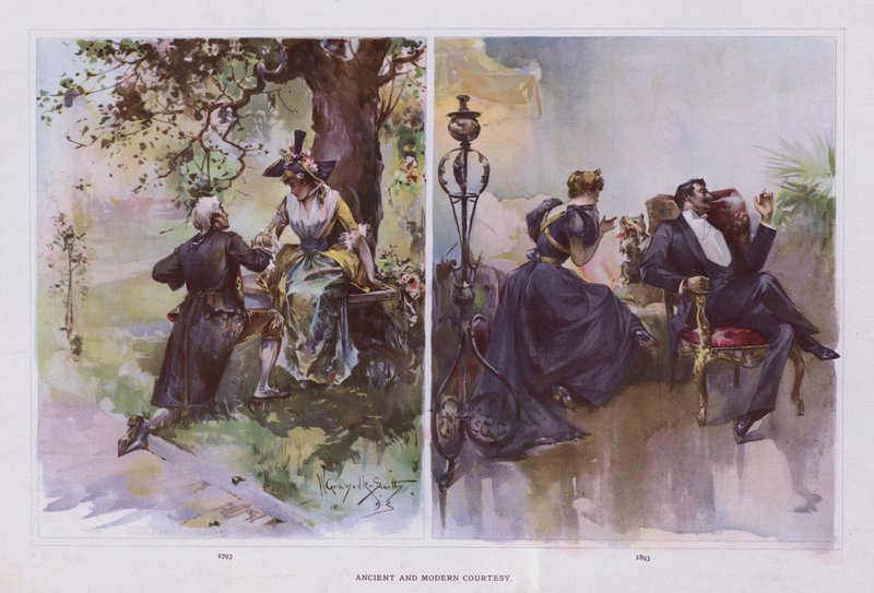 Starověká a moderní zdvořilost (barevné lito) od Walter Granville Smith