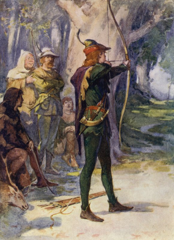 Ilustrace pro Ivanhoe od Sira Waltera Scotta (barevné lito) od Walter Grieve