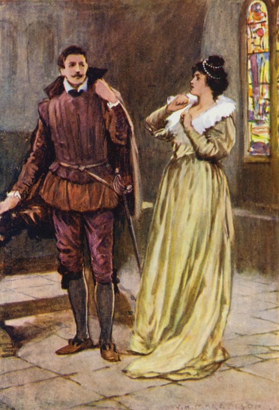 Ilustrace k filmu Kenilworth od Sira Waltera Scotta (barevná litografie) od Walter Grieve
