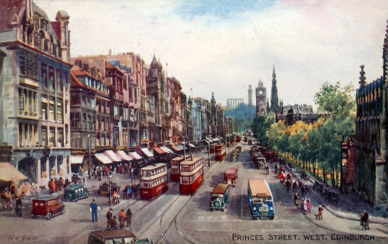 Princes Street, West, Edinburgh od Walter Henry Sweet