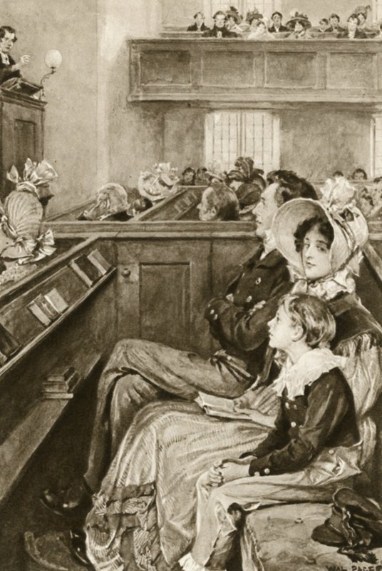John Ruskin jako chlapec sledující kazatele od Walter Paget