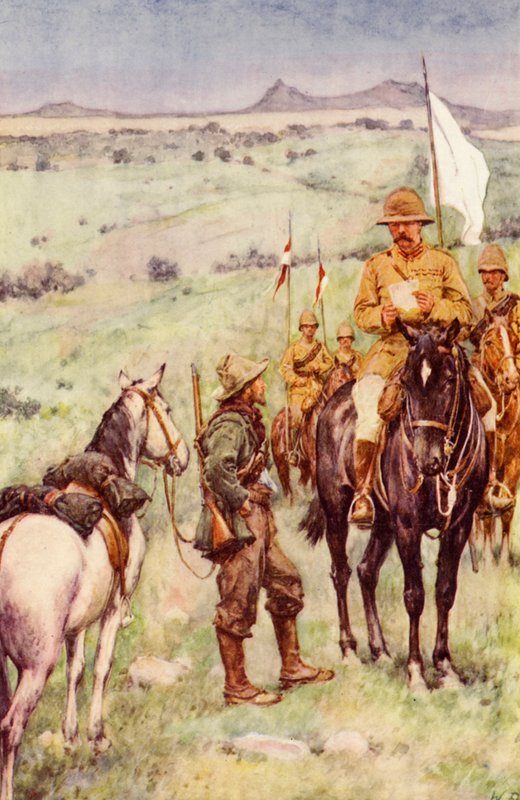 Lord Kitchener a posel generála Cronjeho, Paardeberg od Walter Paget