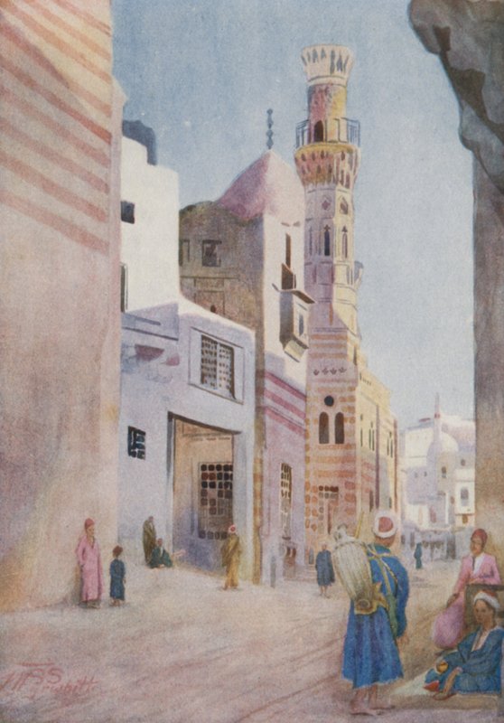 Mešity v Sharia Bab-el-Wazir, Káhira od Walter Spencer Stanhope Tyrwhitt