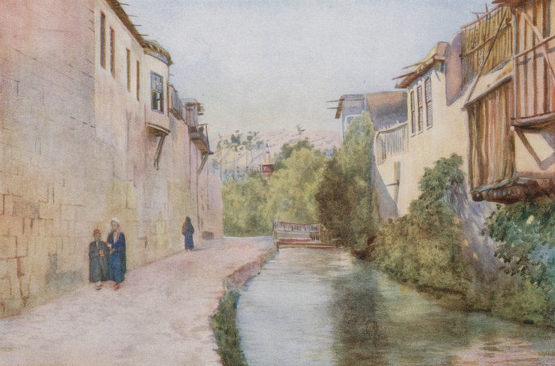 Hradby města a řeka Barada, Damašek od Walter Spencer Stanhope Tyrwhitt