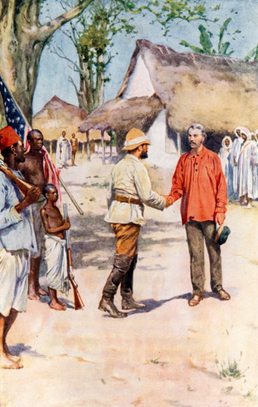 Livingstone a Stanley v Udžidži od Walter Stanley Paget
