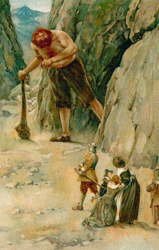 Pan Great-Heart šel na setkání s obrem, a když šel, vytasil svůj meč od Walter Stanley Paget