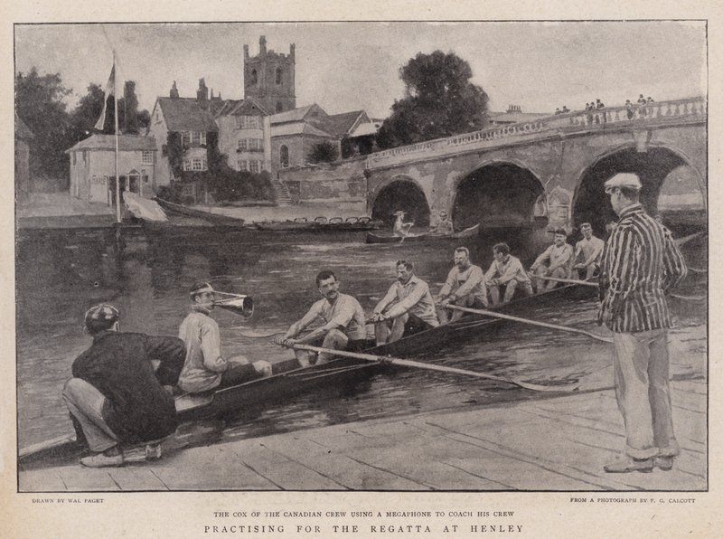 Cvičení na regatu v Henley od Walter Stanley Paget