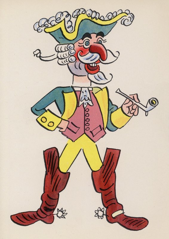 Čísla z dětských knih: Baron Prášil (barevná litografie) od Walter Trier