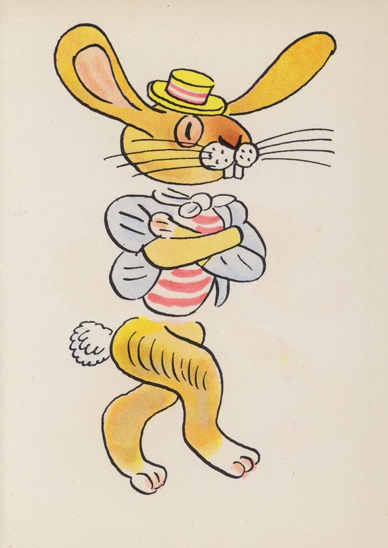 Čísla z dětských knih: Brer Rabbit (barevná litografie) od Walter Trier