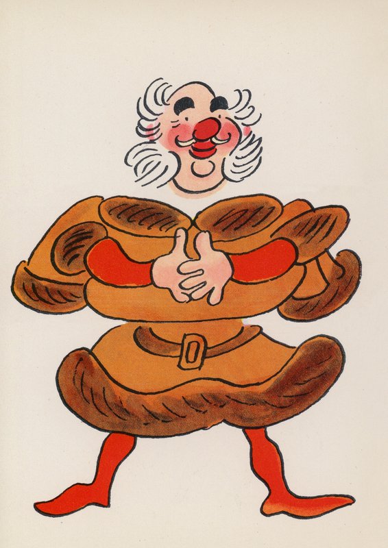 Čísla z dětských knih: Falstaff (barevná litografie) od Walter Trier