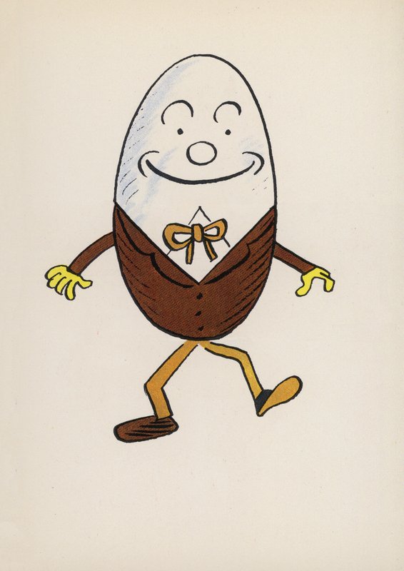 Čísla z dětských knih: Humpty Dumty (barevná litografie) od Walter Trier